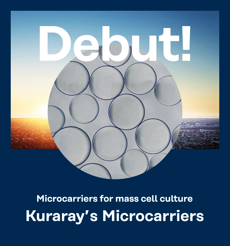 Microcarriers for mass cell culture Kuraray's Microcarriers