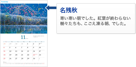 名残秋 寒い寒い朝でした。紅葉が終わらない樹々たちも、こごえ凍る朝、でした。